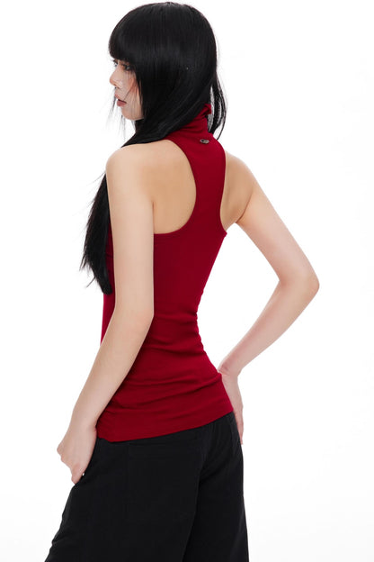 Slimming High-Necked Knitted Vest