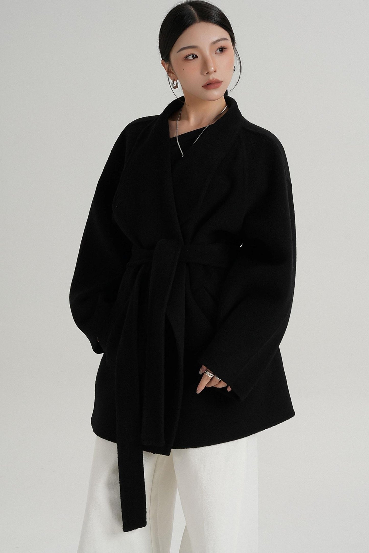 Minimalist Reversible Wool Coat