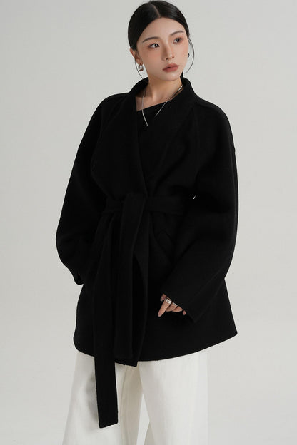 Minimalist Reversible Wool Coat