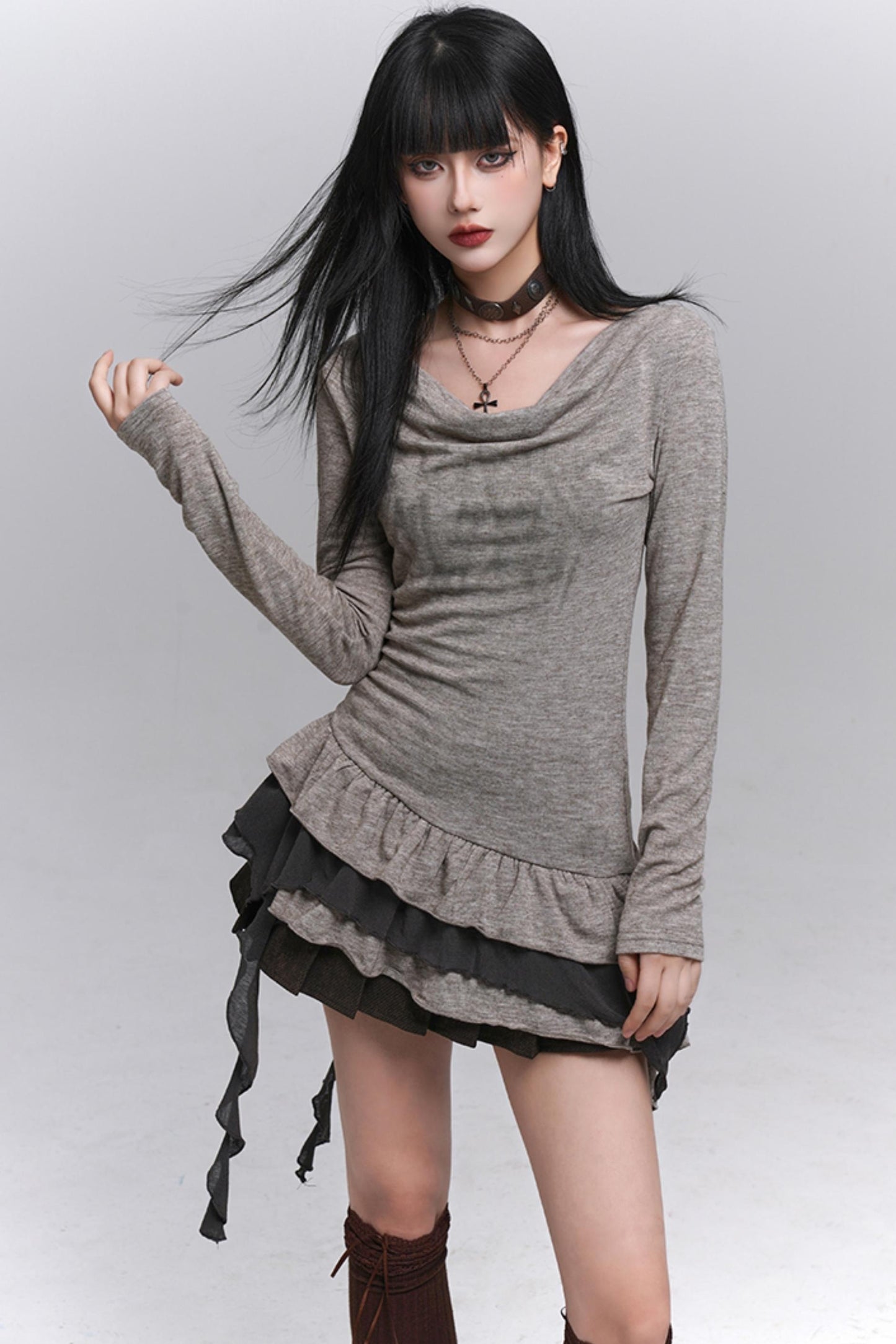 Élégant faux haut deux pièces slim