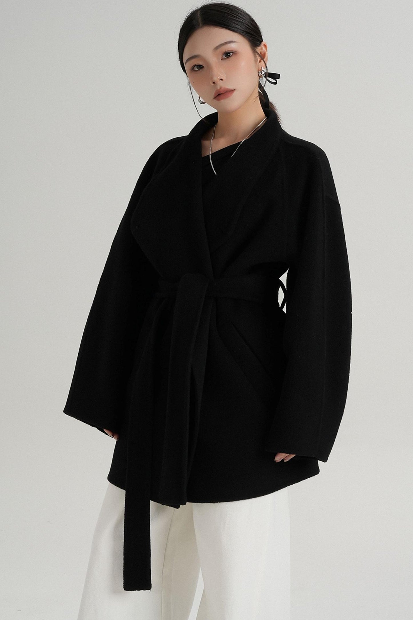 Minimalist Reversible Wool Coat