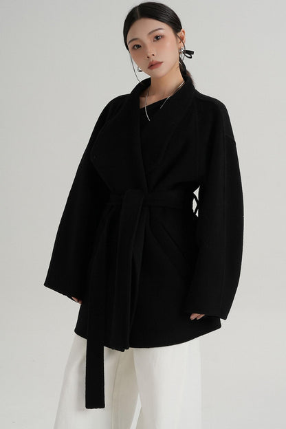 Minimalist Reversible Wool Coat