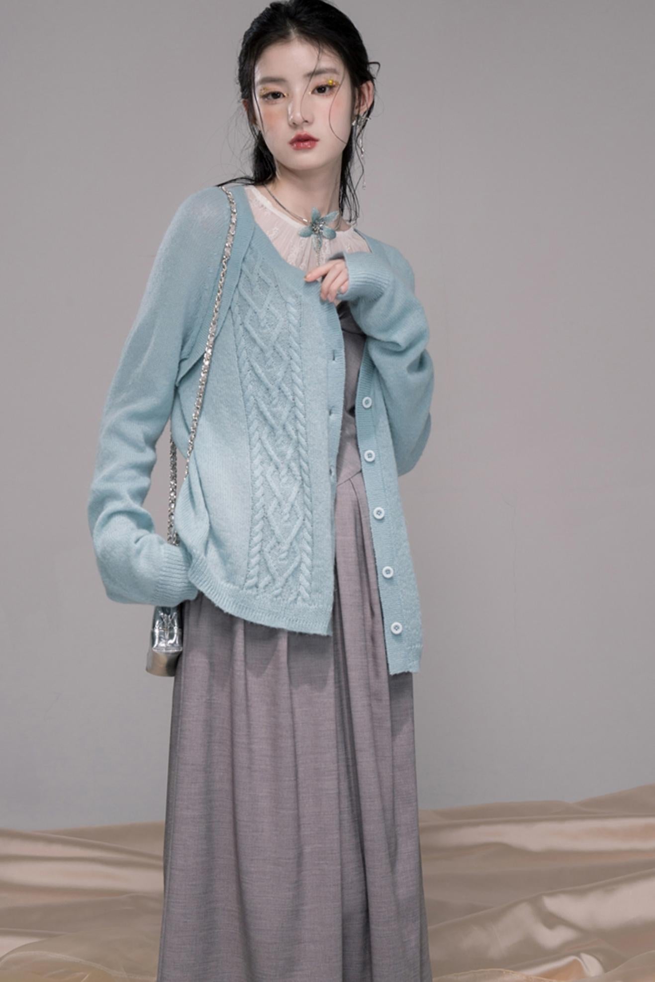 Princess Waistline Pleated Suspender Dress