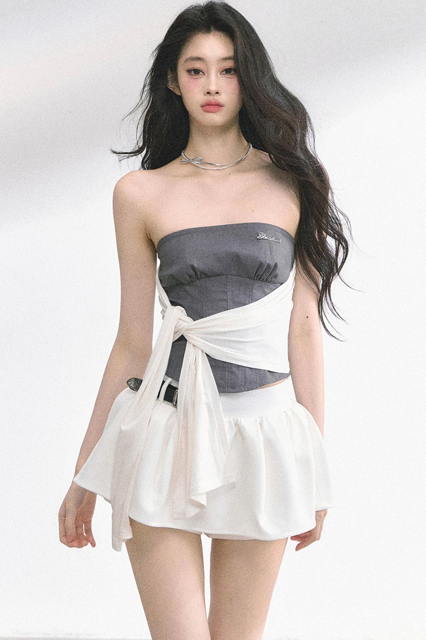 Sea Soul One-Shoulder Bandeau Top