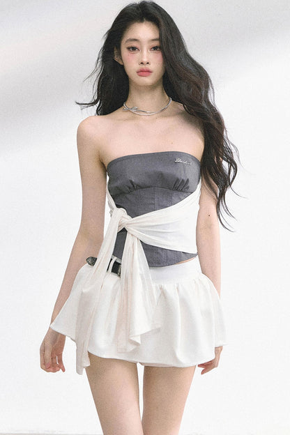 Sea Soul One-Shoulder Bandeau Top