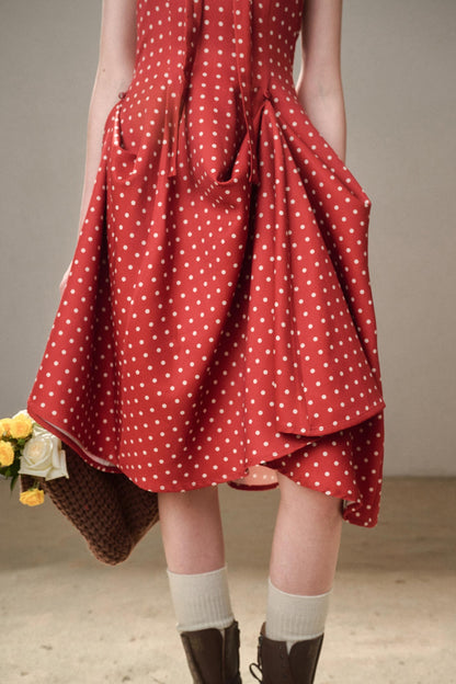 Galaxy Comfortable Retro Red Dress