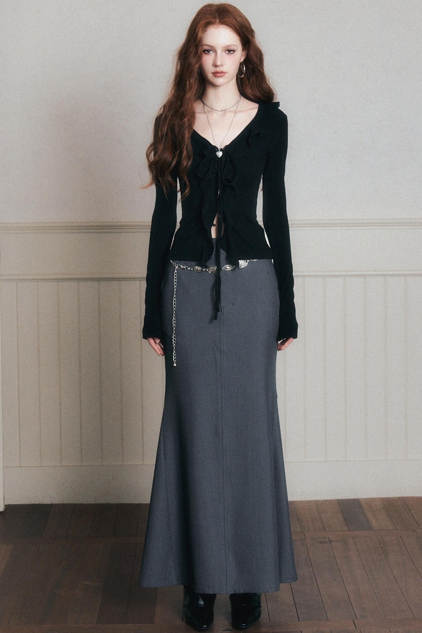 Desire Lace-Up Knitted Cardigan