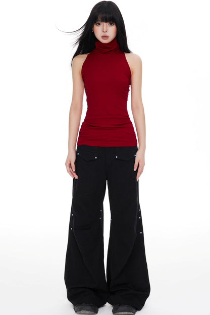 Slimming High-Necked Knitted Vest