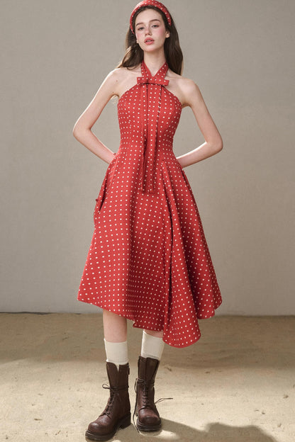 Galaxy Comfortable Retro Red Dress