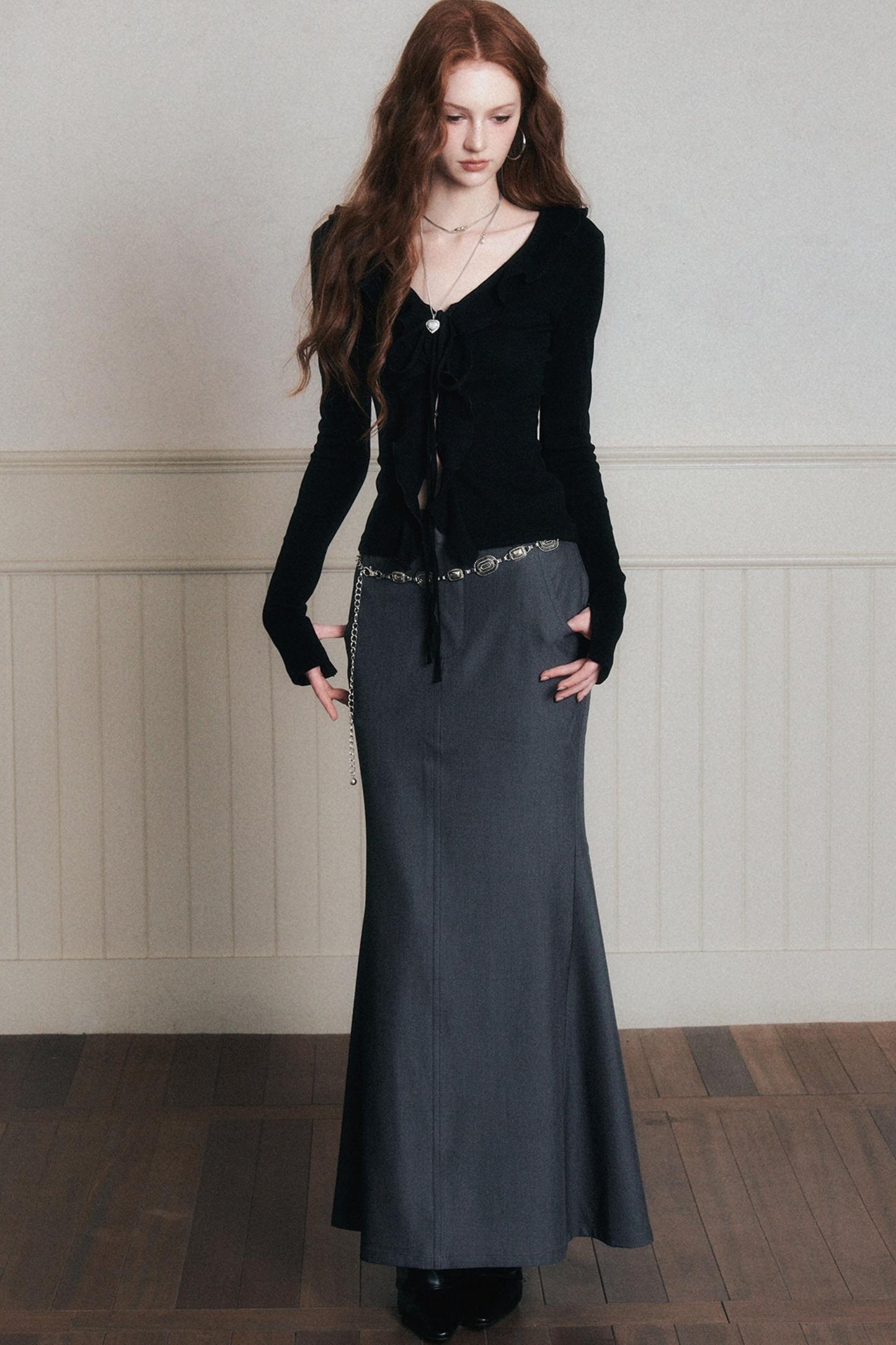 Desire Lace-Up Knitted Cardigan