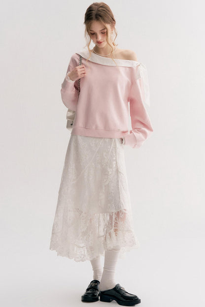 Romantic Lace High-Waisted Maxi Skirt