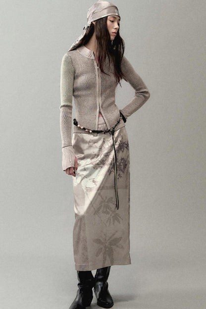 Spliced Knitted Cardigan