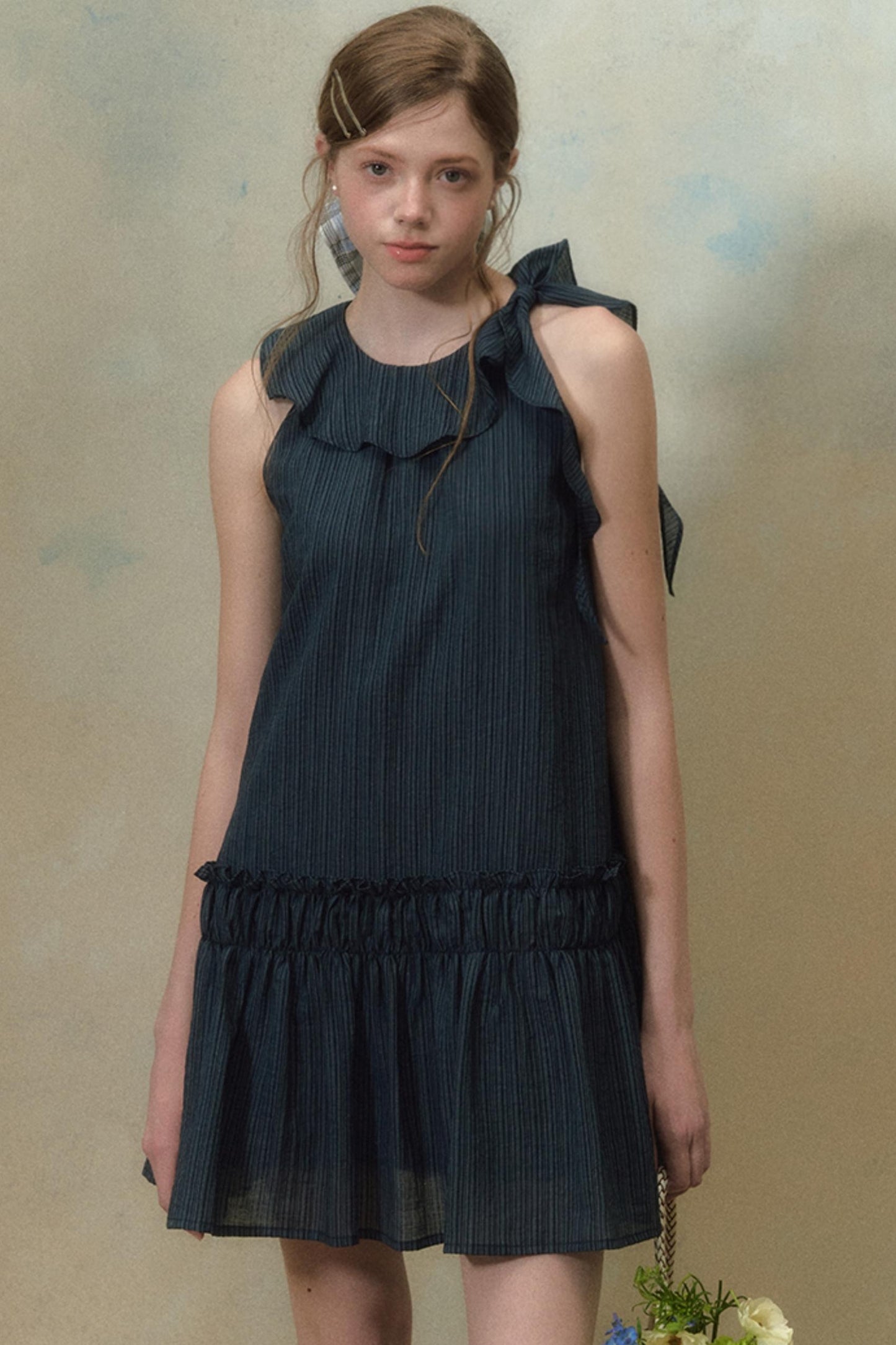 Summer Plaid Tie Dress