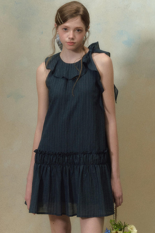 Summer Plaid Tie Dress