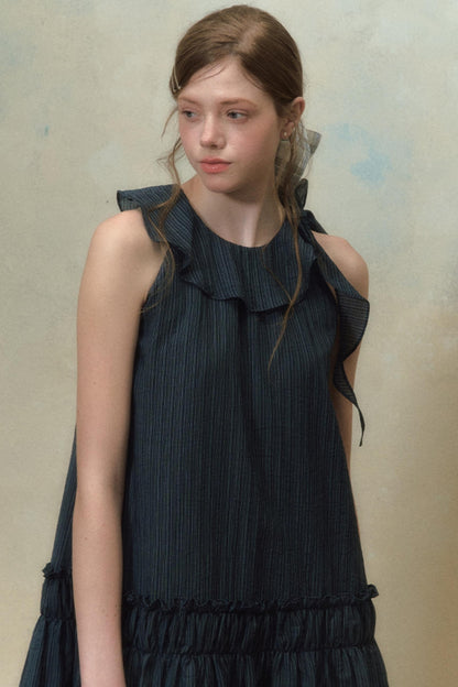 Summer Plaid Tie Dress