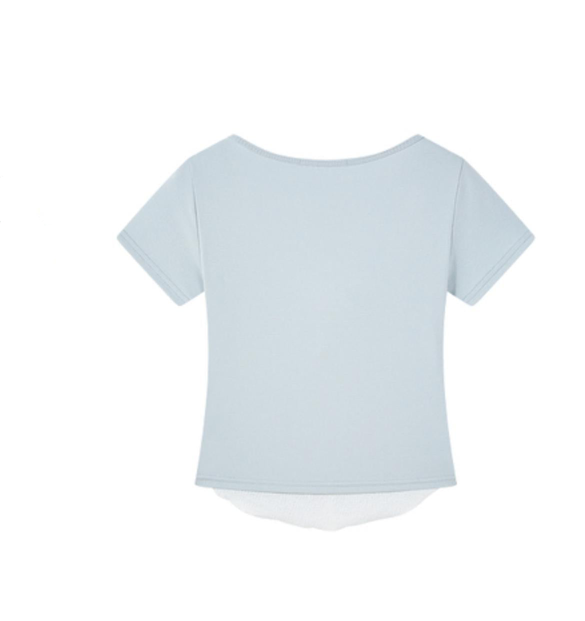 Color Block Knit V-Neck Top