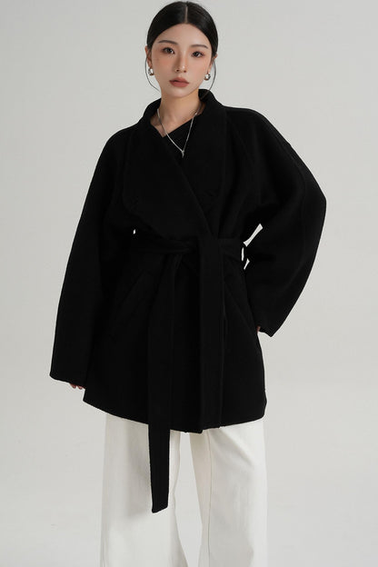 Minimalist Reversible Wool Coat