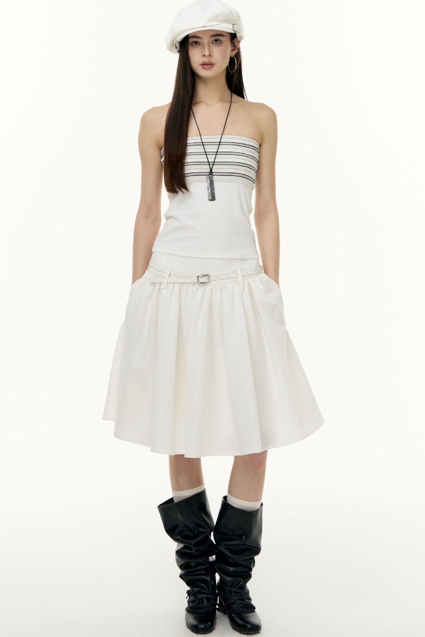 Striped Bandeau Skirt Set-Up