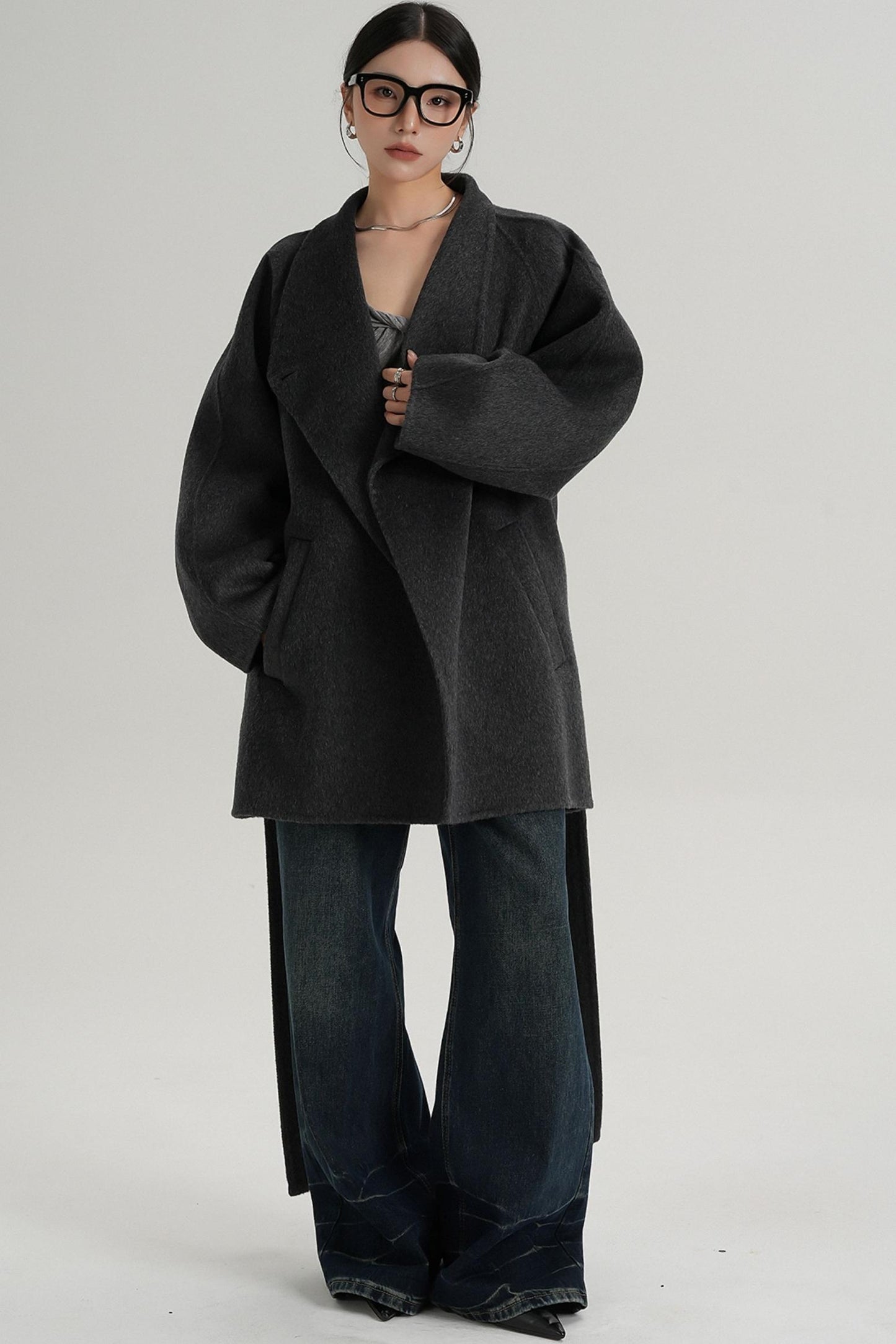 Minimalist Reversible Wool Coat