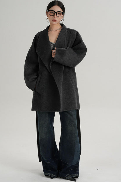 Minimalist Reversible Wool Coat