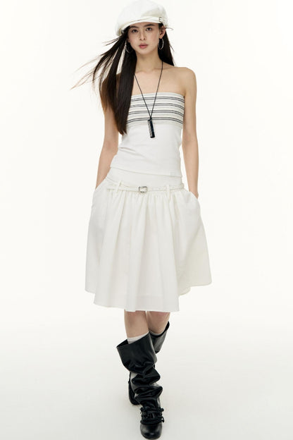 Striped Bandeau Skirt Set-Up