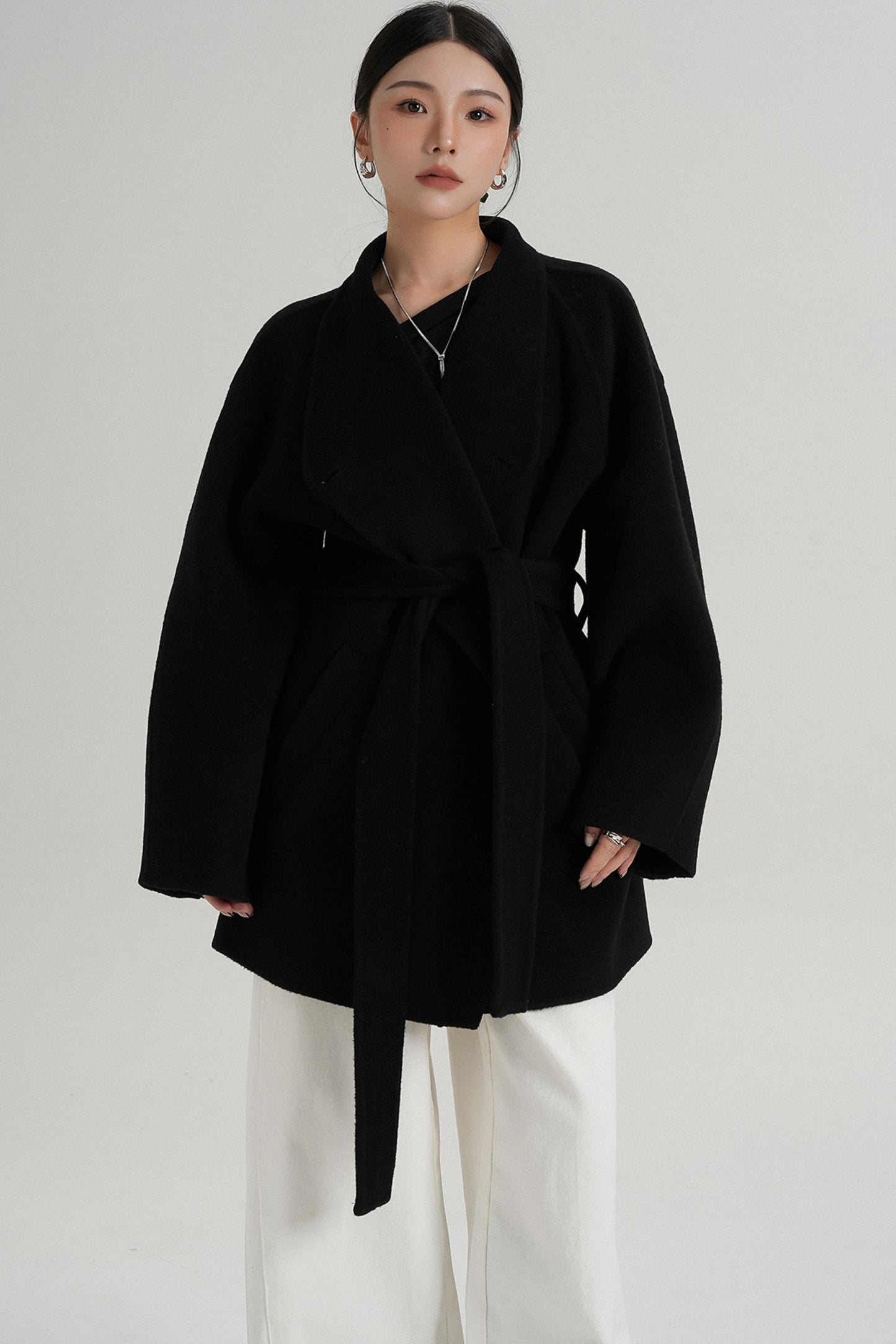 Minimalist Reversible Wool Coat