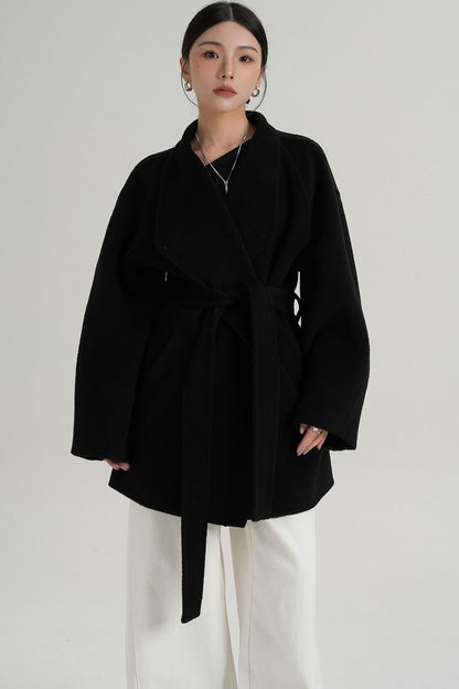 Minimalist Reversible Wool Coat
