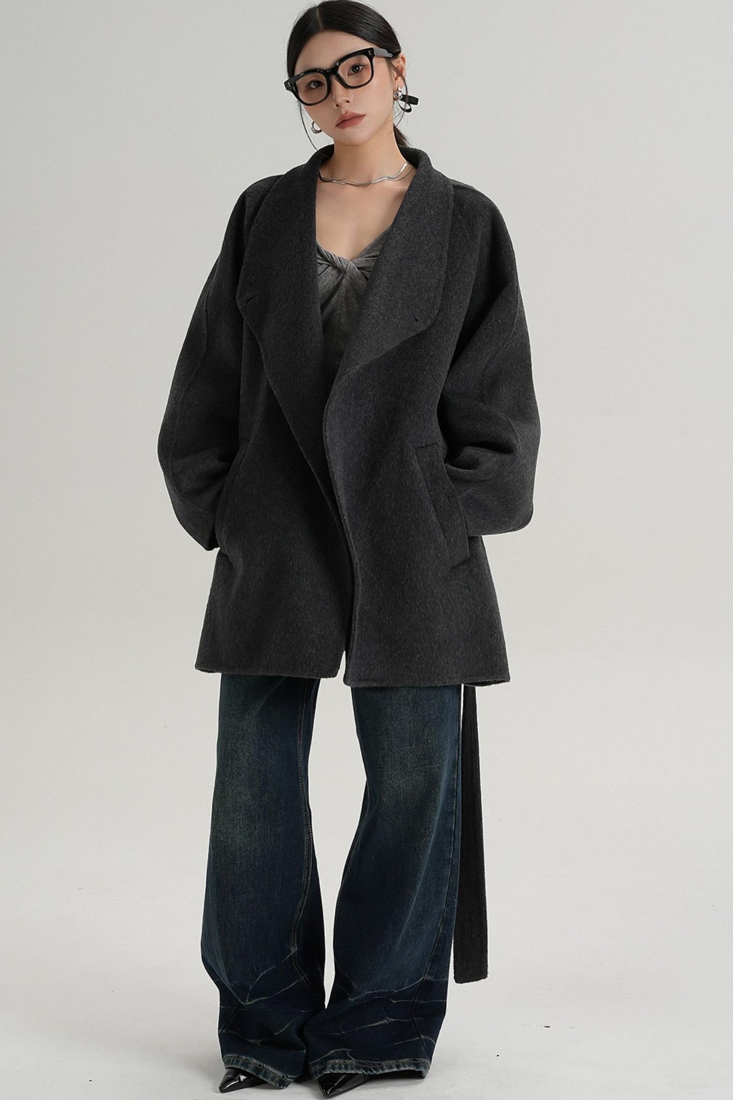 Minimalist Reversible Wool Coat