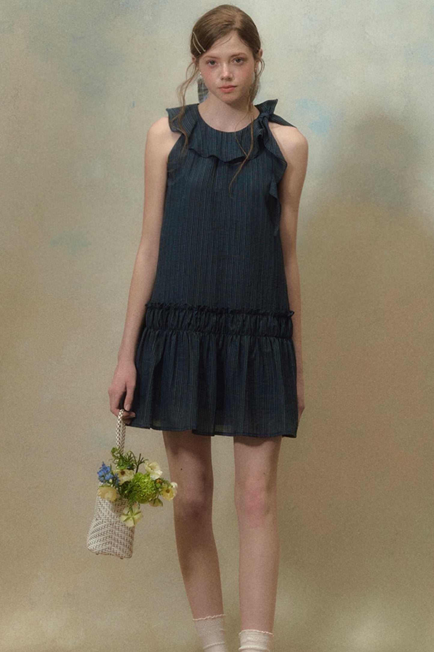 Summer Plaid Tie Dress