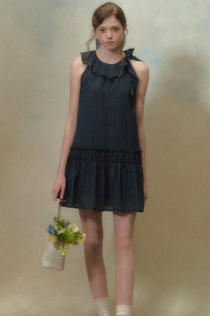 Summer Plaid Tie Dress