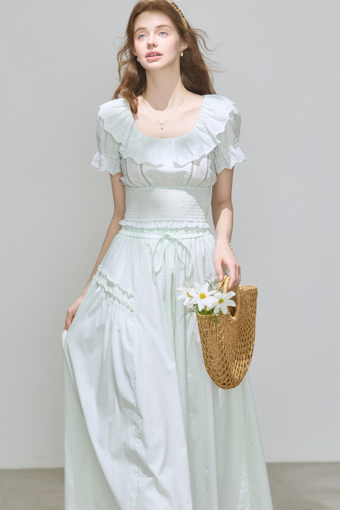 Puff Sleeve Top Skirt Set-Up