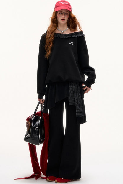 Shoulder Bootcut Pants Set-Up