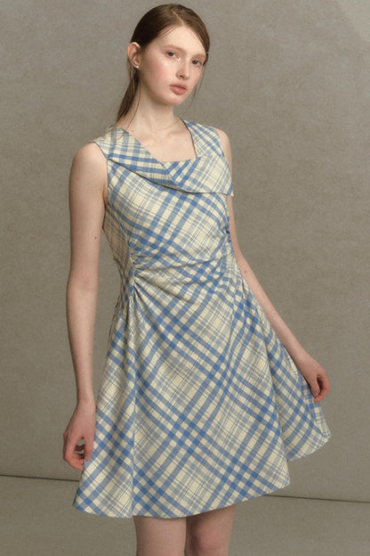 Plaid Sleeveless Dress