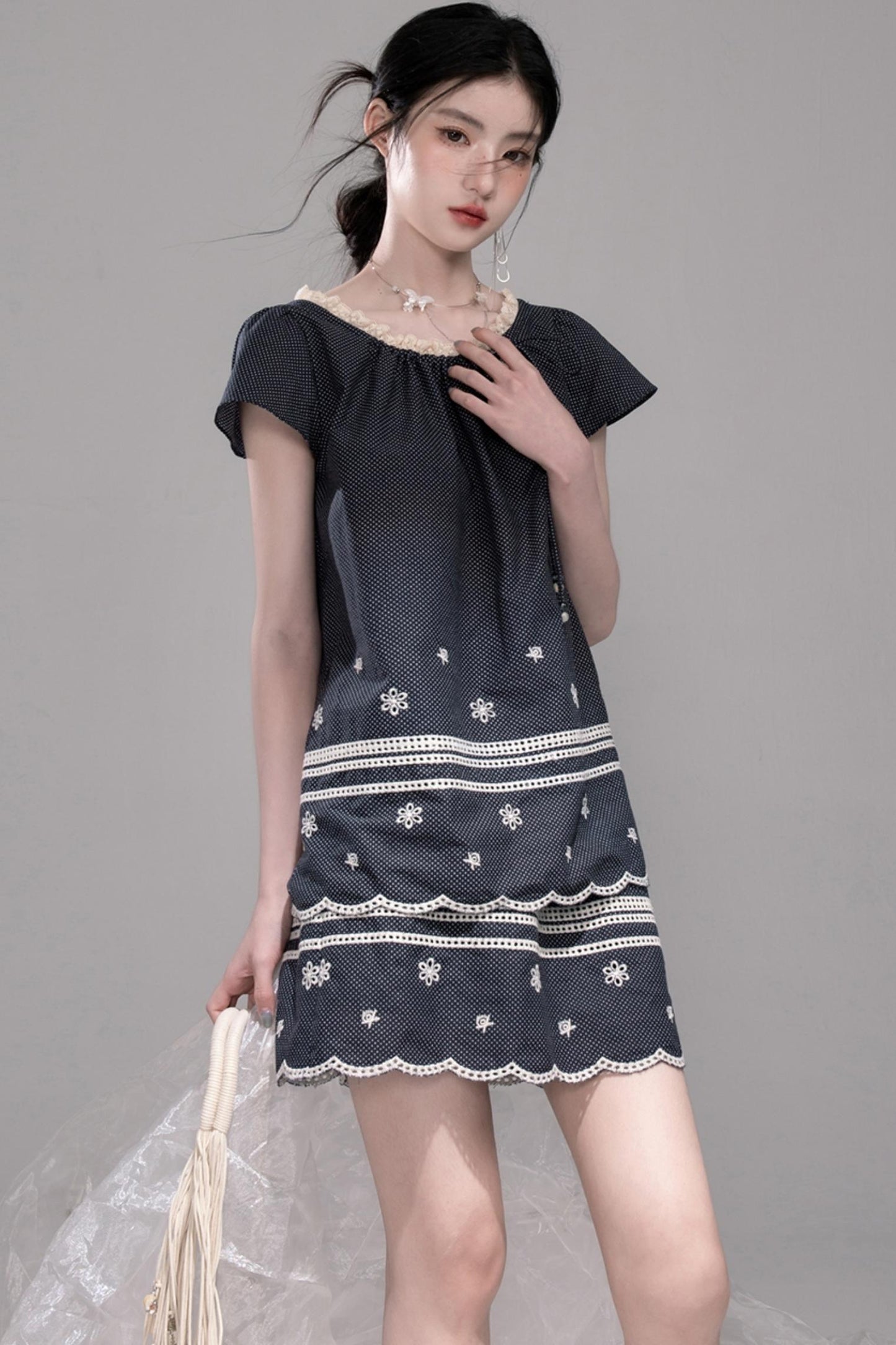 Bali Coconut Sea Embroidered Set