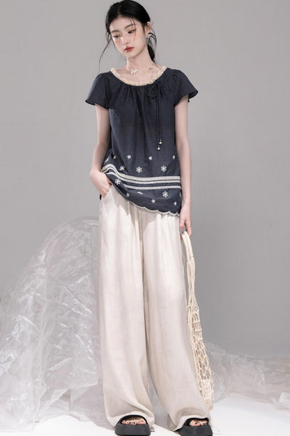 Bali Coconut Sea Embroidered Set