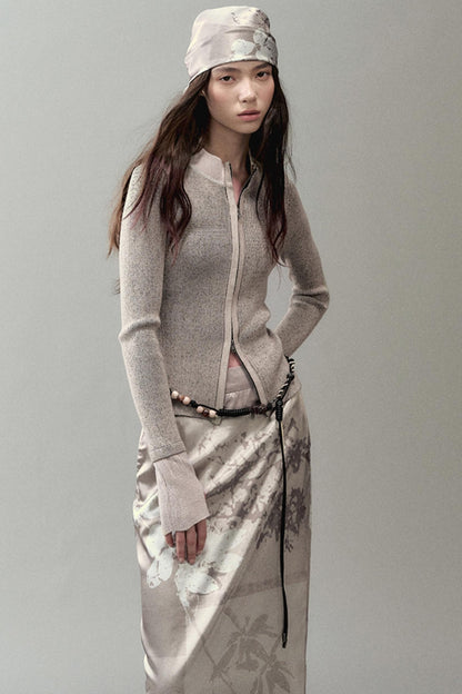 Spliced Knitted Cardigan