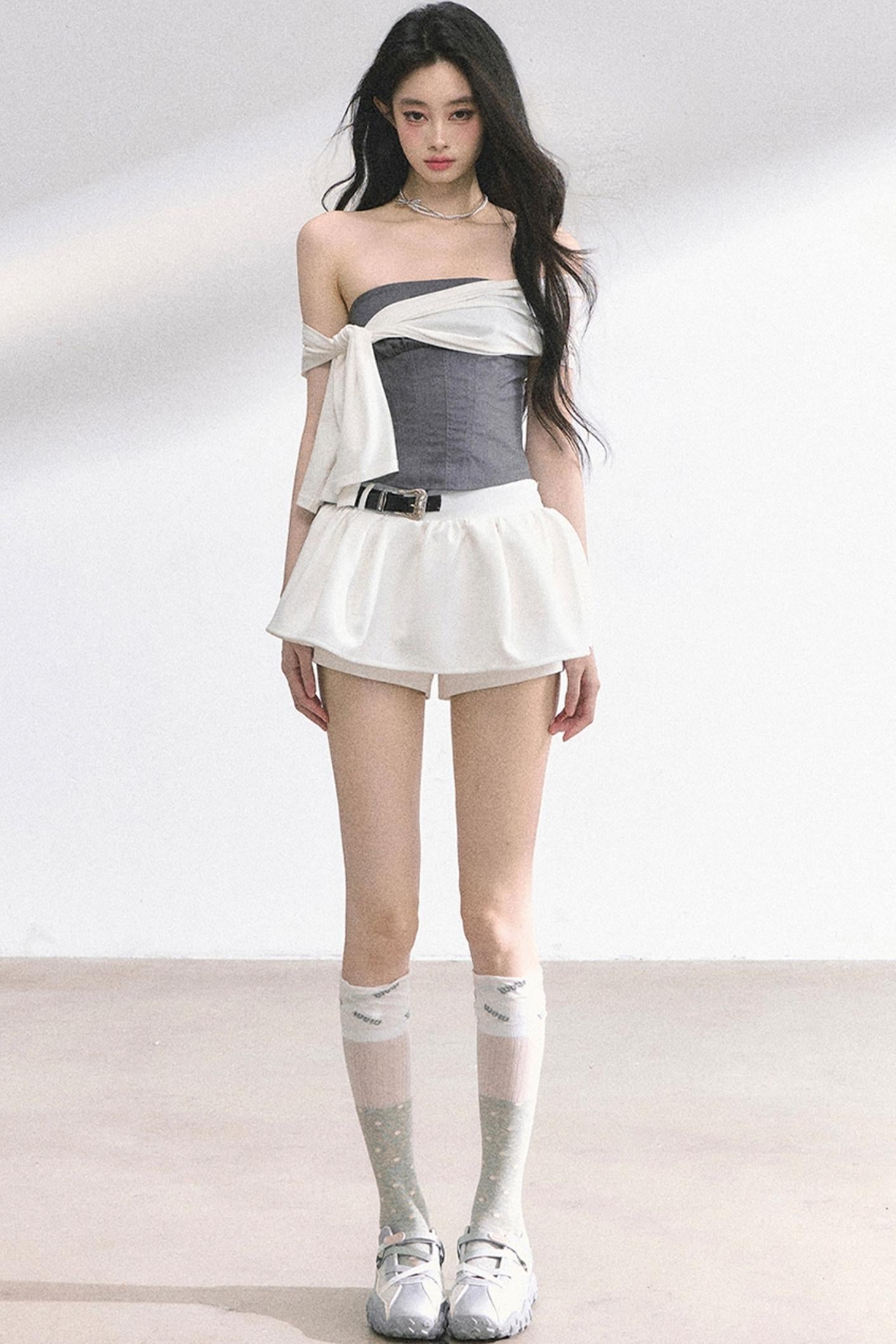 Sea Soul One-Shoulder Bandeau Top