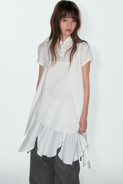 Summer Breathable Tencel Patchwork Dress Set