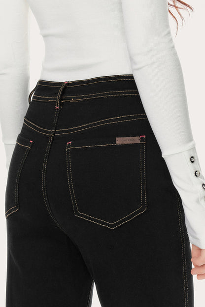 Slim Fit High-Waisted Bootcut Jeans