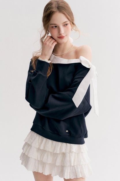 Balletcore Lace Sweatshirt