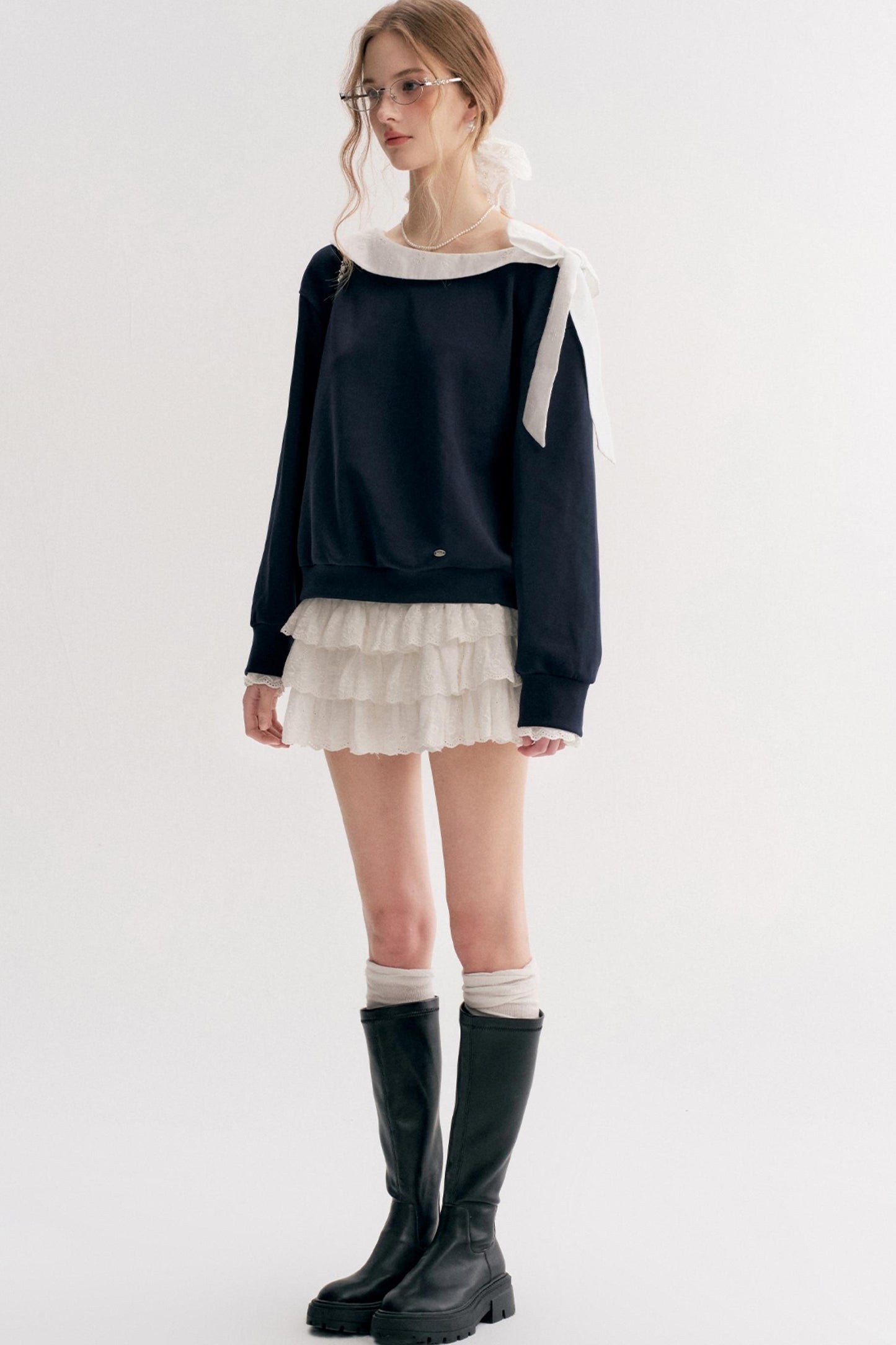 Balletcore Lace Sweatshirt
