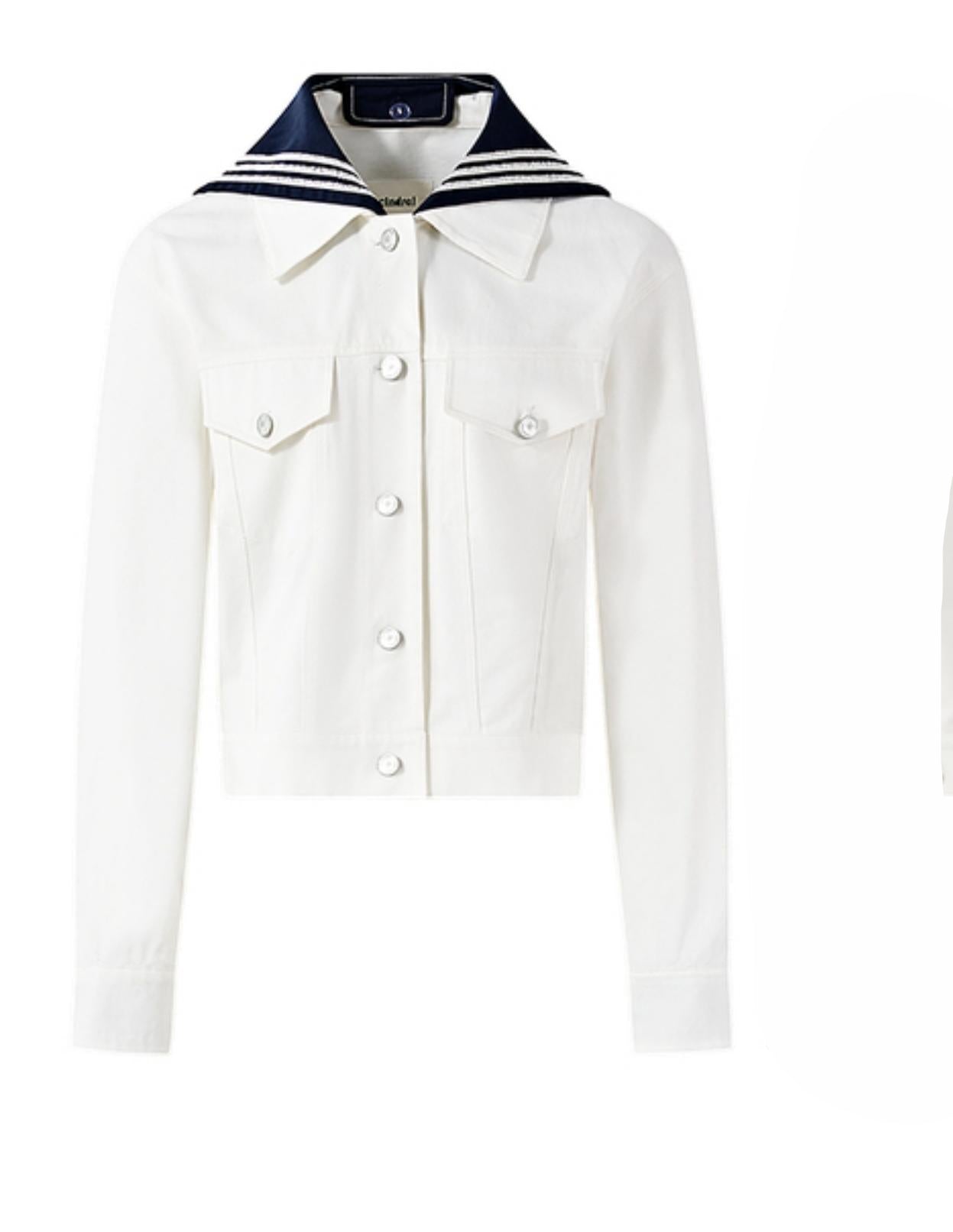 White Denim Short Jacket