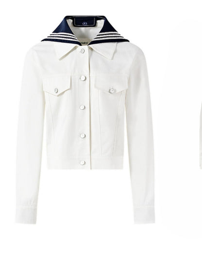 White Denim Short Jacket