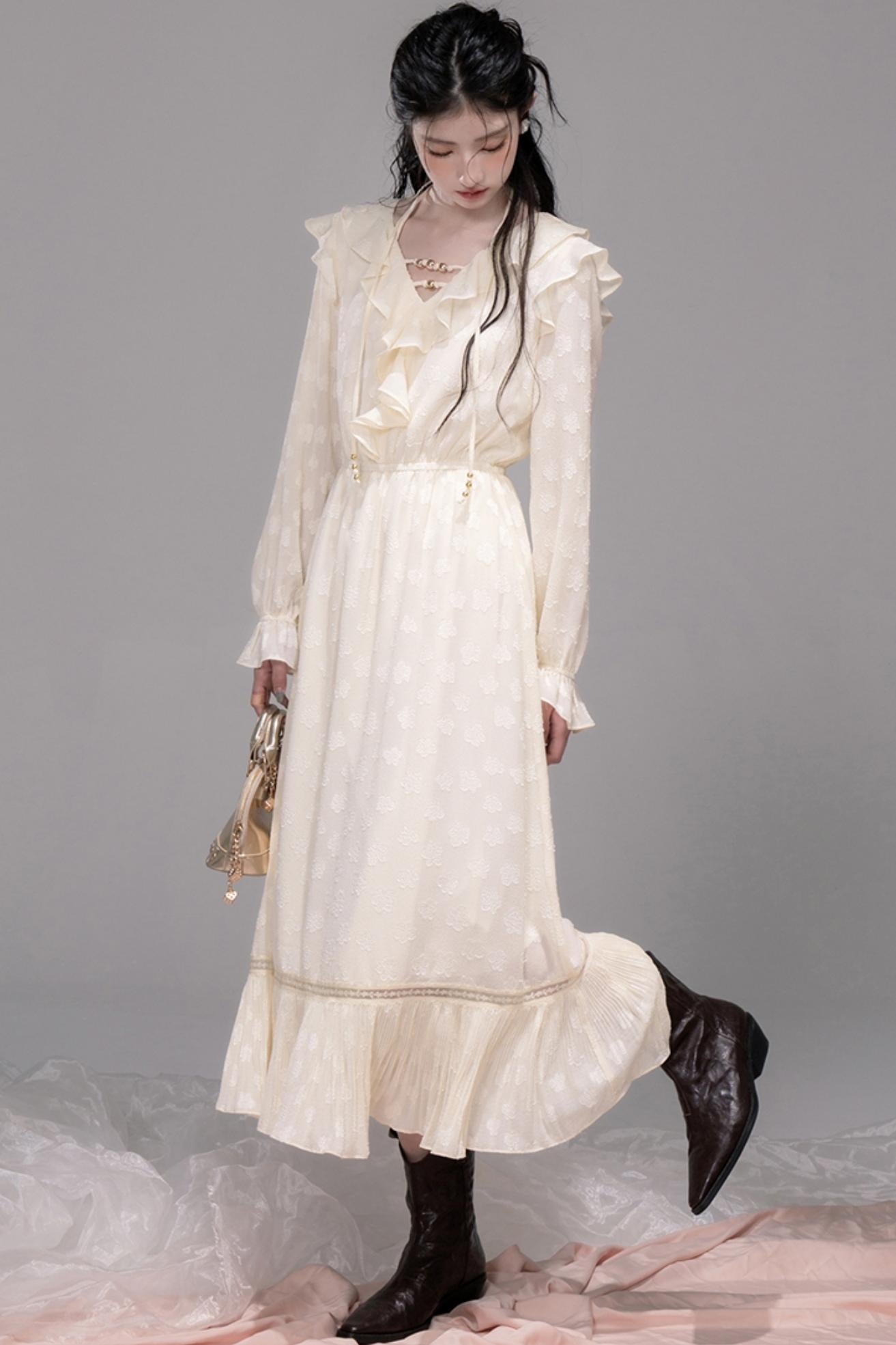 Lotus Pleated Halterneck Dress