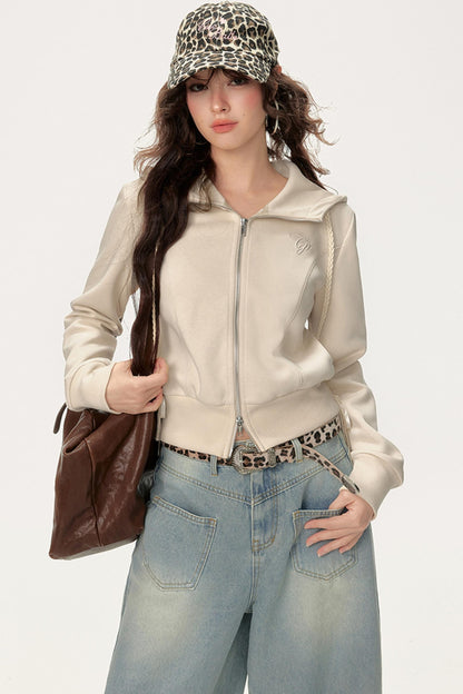 Elegant Hooded Cardigan