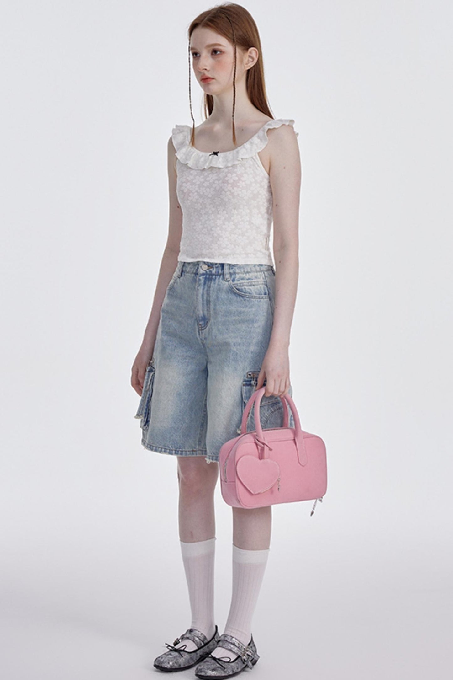 Floral Ruffled One-Shoulder Blouse