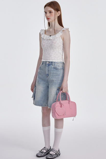 Floral Ruffled One-Shoulder Blouse