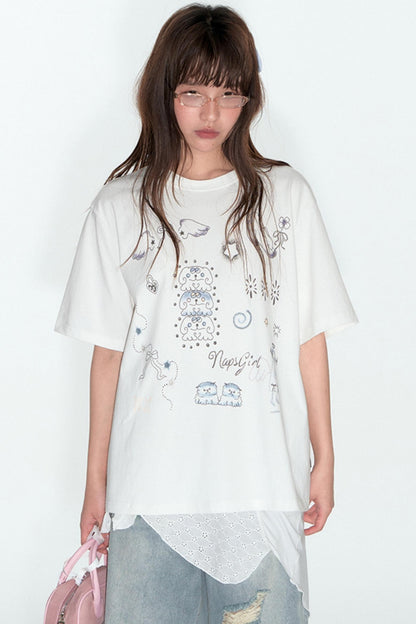 Summer Breathable Tencel Patchwork Dress Set