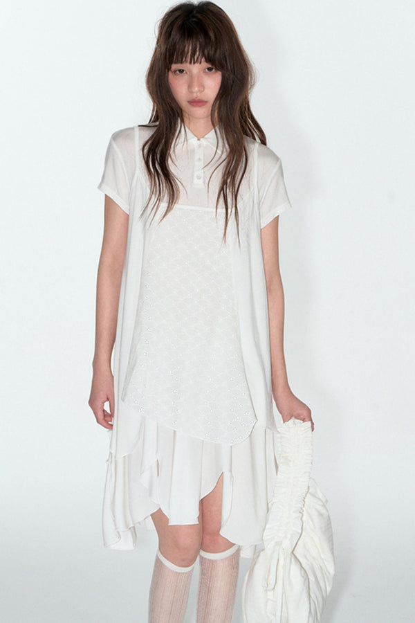 Summer Breathable Tencel Patchwork Dress Set