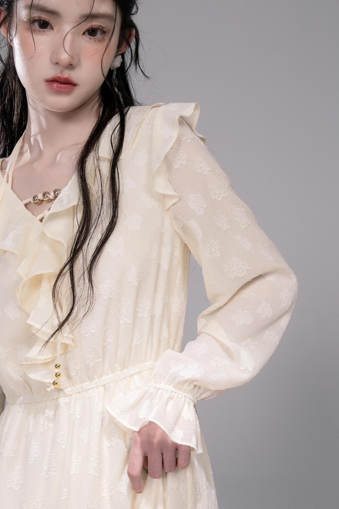 Lotus Pleated Halterneck Dress